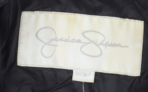 Jessica Simpson Women's Black S Puffer Jacket Lightweight Quilted Zip