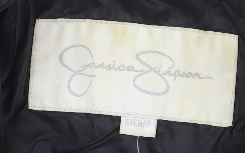 Jessica Simpson Women's Black S Puffer Jacket Lightweight Quilted Zip