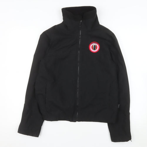 Guinness Womens Black Softshell Bomber Jacket Size 12