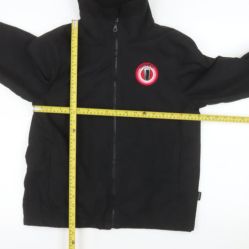 Guinness Womens Black Softshell Bomber Jacket Size 12
