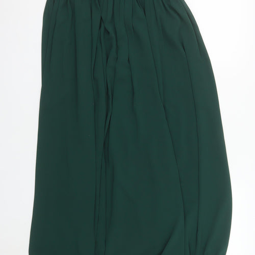 Jarlo Women Green Strapless Maxi Dress Size 14 Formal Chiffon