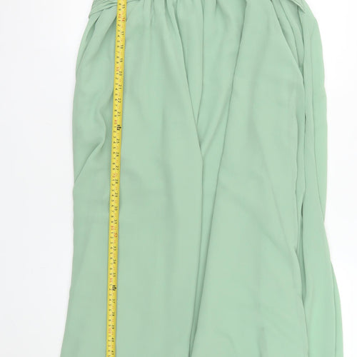 Boohoo Women Green Size 12 Maxi Chiffon Formal Wedding Dress