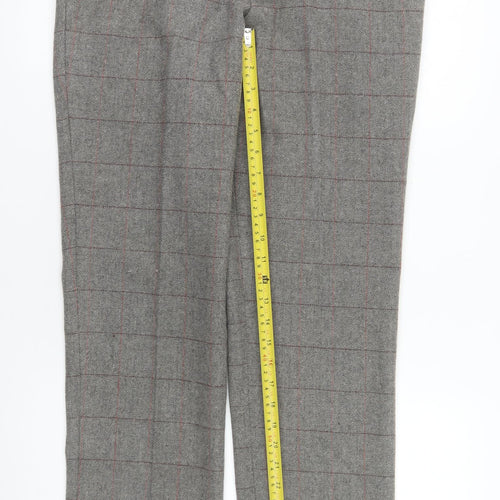Marc Darcy Womens Grey Check Tweed Dress Pants Size 12 Regular