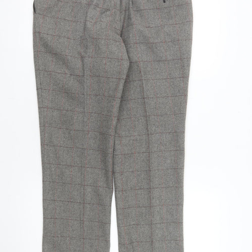 Marc Darcy Womens Grey Check Tweed Dress Pants Size 12 Regular