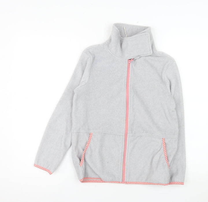 Crane Girls Grey Fleece Zip Jacket 11-12 Years Softshell Lightweight
