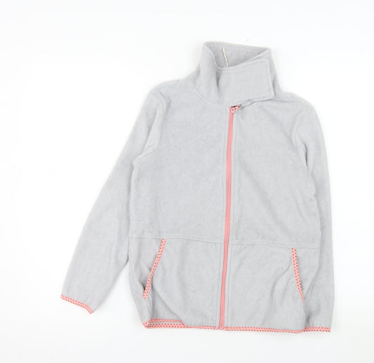 Crane Girls Grey Fleece Zip Jacket 11-12 Years Softshell Lightweight