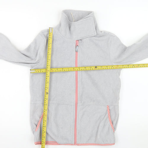Crane Girls Grey Fleece Zip Jacket 11-12 Years Softshell Lightweight