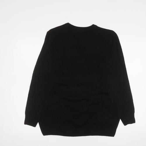 Avenue Womens Black Christmas Pullover Jumper Size L