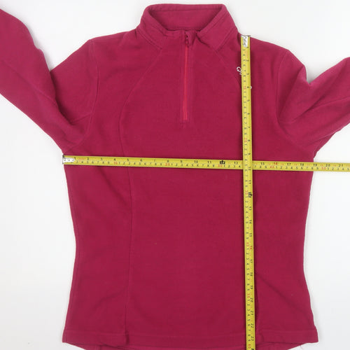Quechua Women's Pink Fleece 1/2 Zip Pullover Sweatshirt Size 14