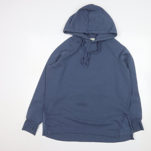 JACHS Girlfriend Men's Blue Pullover Hoodie Size L Jersey Cotton Blend