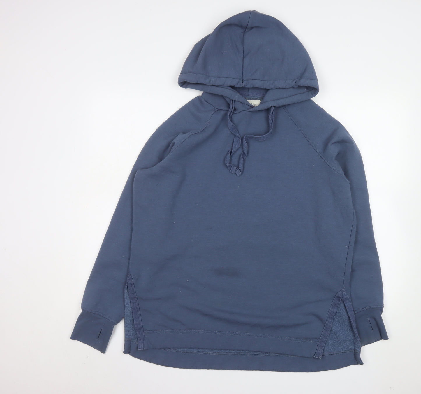 JACHS Girlfriend Men's Blue Pullover Hoodie Size L Jersey Cotton Blend