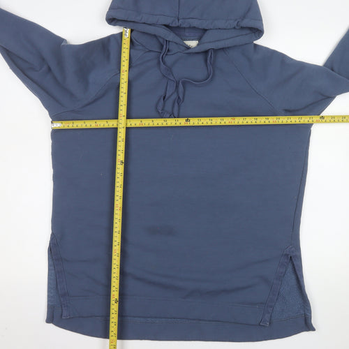 JACHS Girlfriend Men's Blue Pullover Hoodie Size L Jersey Cotton Blend