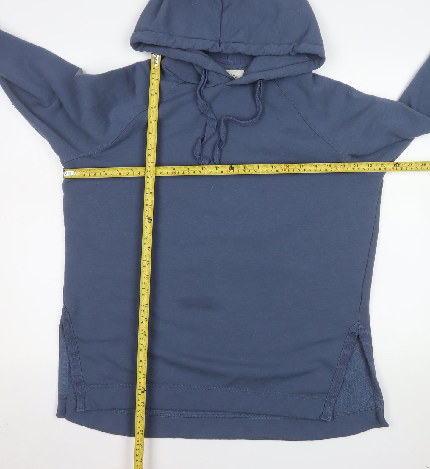 JACHS Girlfriend Men's Blue Pullover Hoodie Size L Jersey Cotton Blend