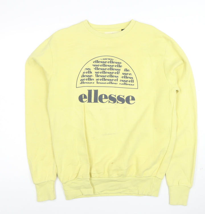 Ellesse Womens Yellow Crew Neck Pullover Sweatshirt M