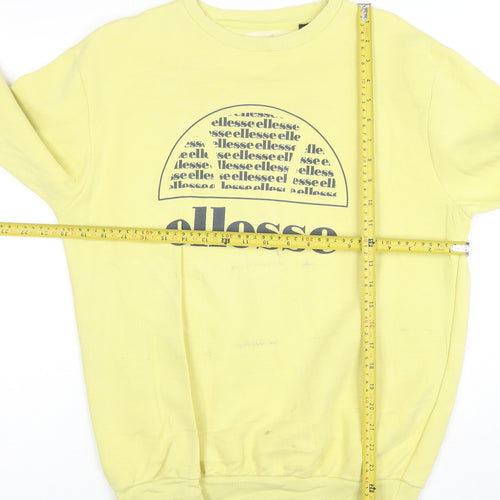 Ellesse Womens Yellow Crew Neck Pullover Sweatshirt M
