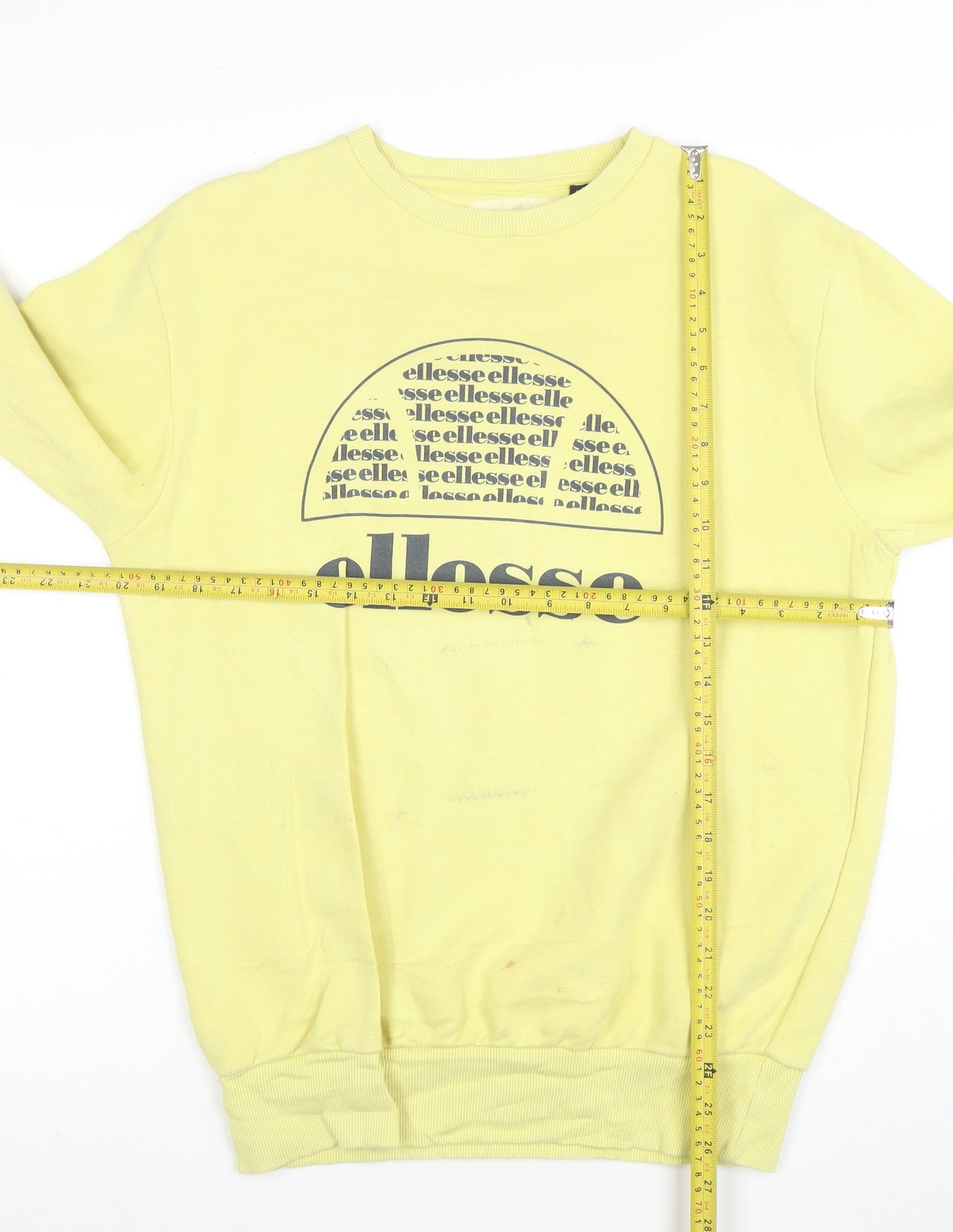 Ellesse Womens Yellow Crew Neck Pullover Sweatshirt M