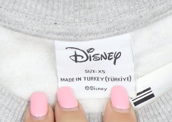 Disney Women Grey Maleficent Graphic Pullover Sweatshirt XS