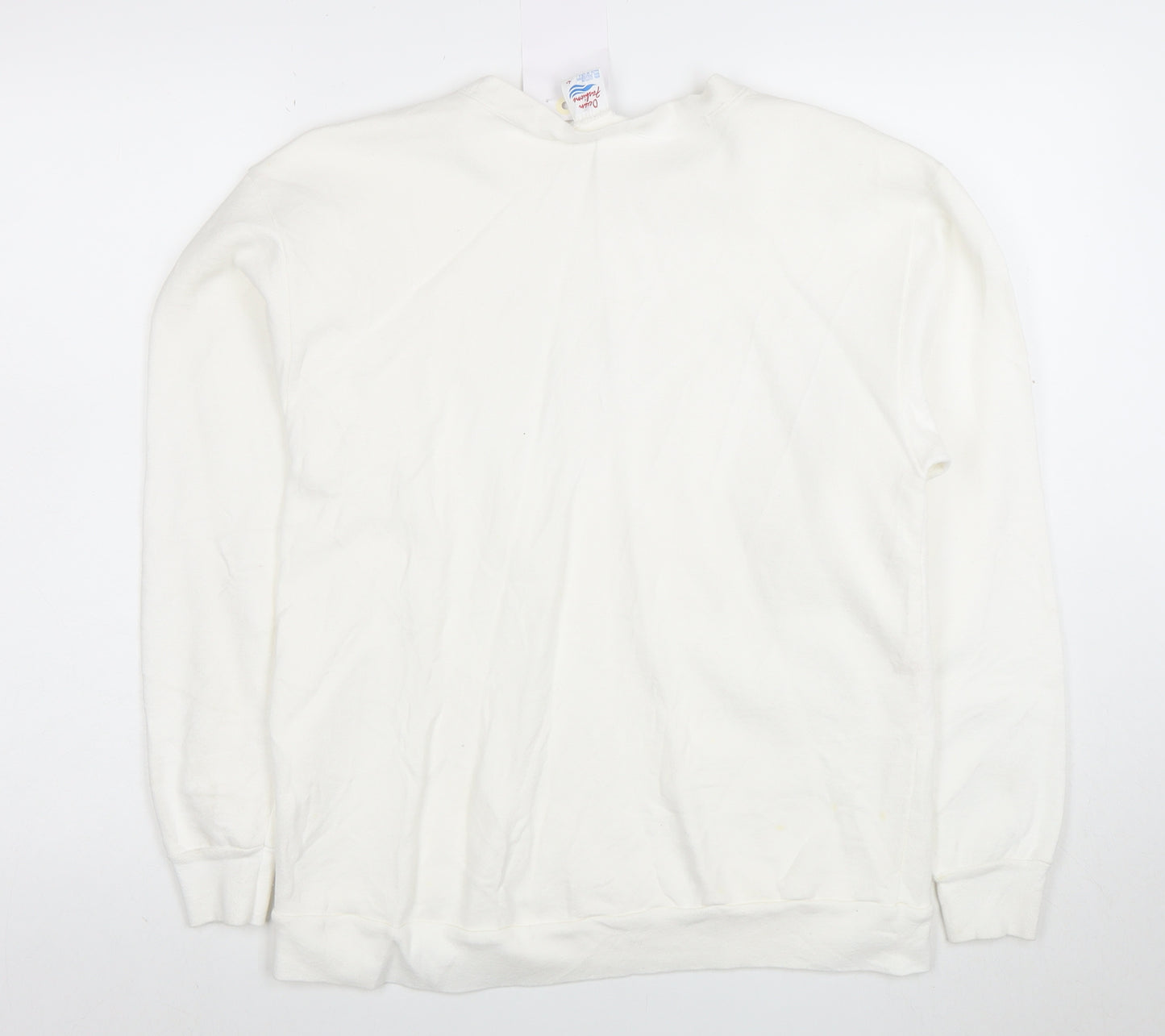 Ocean Fashion Women White Pullover Sweatshirt L Embroidered Myrtle Beach USA