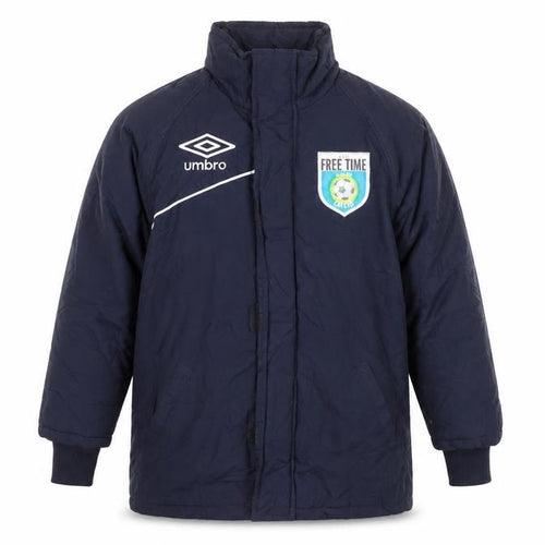 Umbro Boys Blue Waterproof Hooded Puffer Jacket 2XS Winter Football Coat