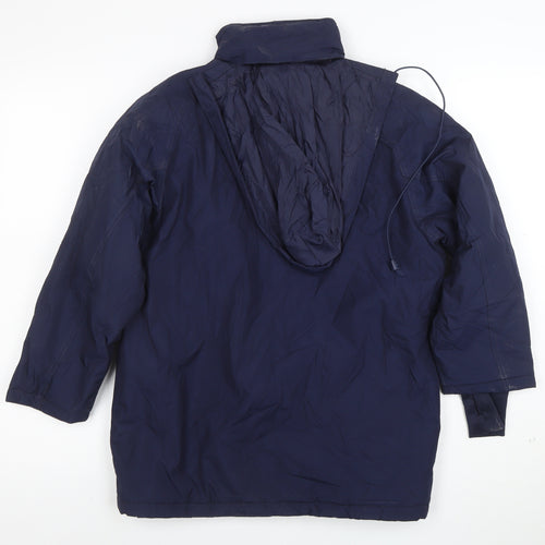 Umbro Boys Blue Waterproof Hooded Puffer Jacket 2XS Winter Football Coat