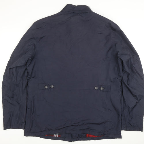 Beverly Hills Polo Club Men's Navy L Buttoned Mid-Length Jacket