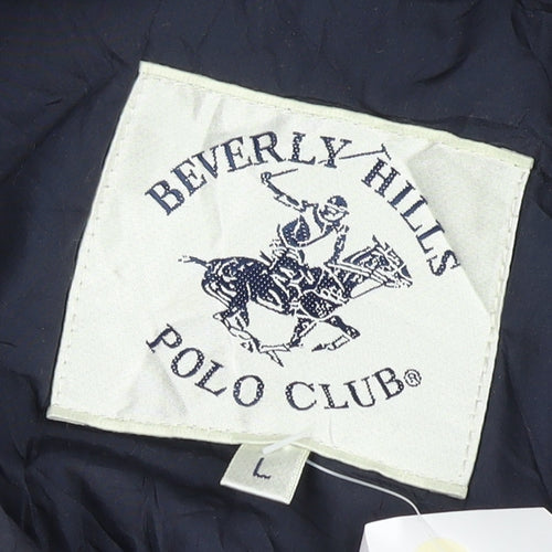 Beverly Hills Polo Club Men's Navy L Buttoned Mid-Length Jacket