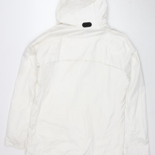 Nike Men's White M Windbreaker Hooded Football Jacket