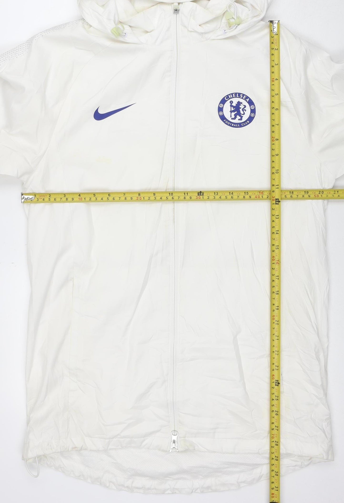 Nike Men's White M Windbreaker Hooded Football Jacket