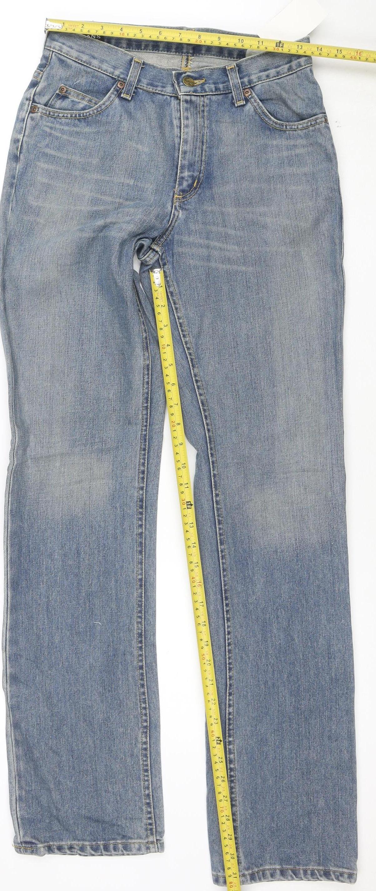 Lee Men's Blue Straight Leg Atlanta Denim Jeans Size 29x32