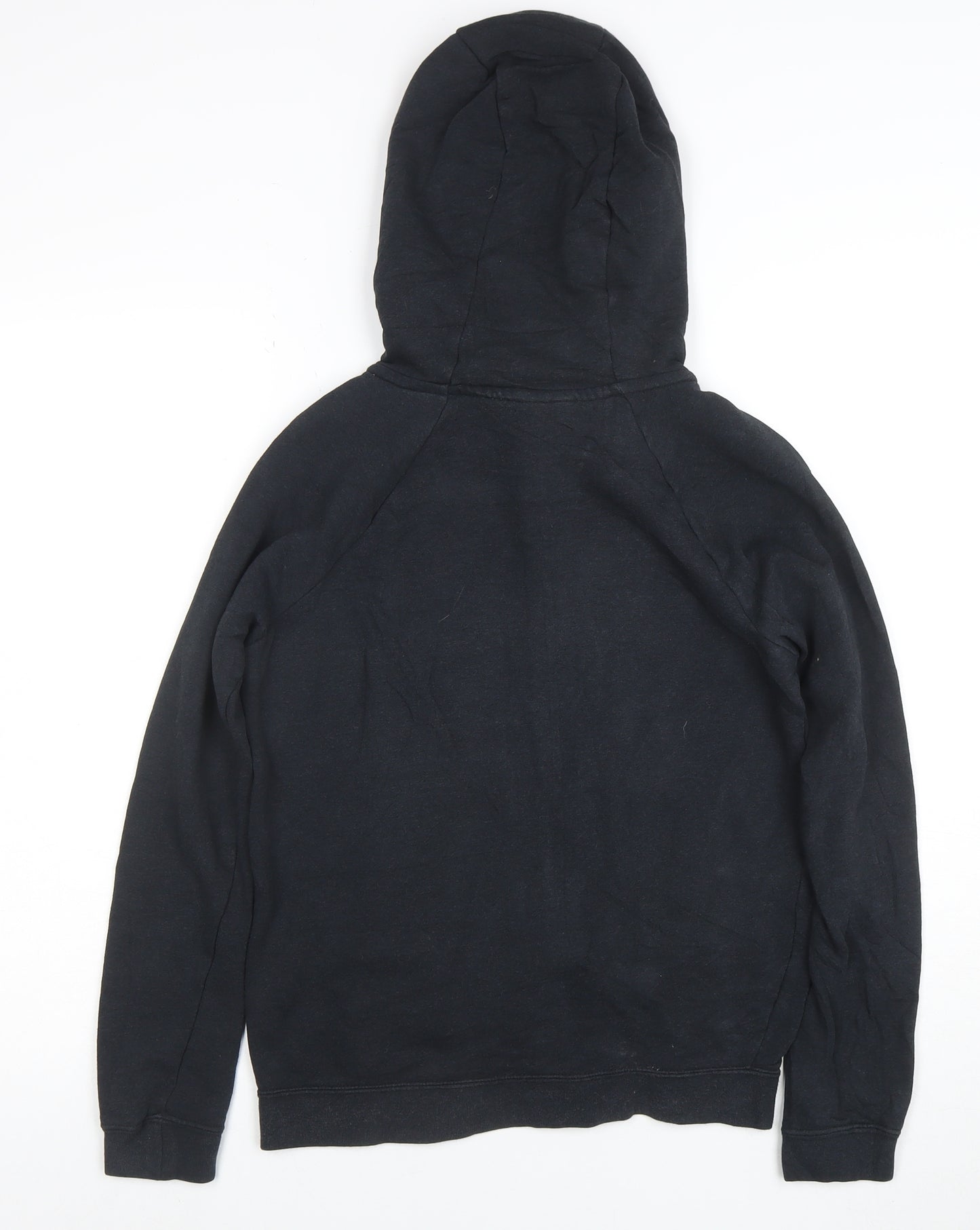 Nike Womens Black XS Full Zip Hoodie with Drawstring and Logo