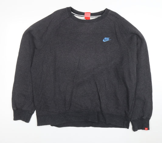Nike Men's Grey XL Pullover Crew Neck Sports Sweatshirt