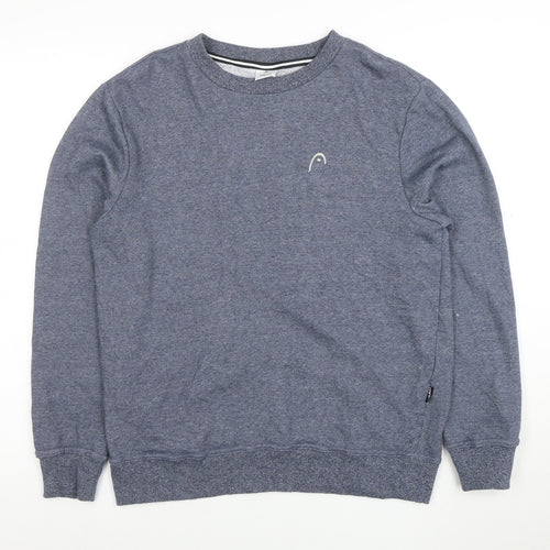 Head Men's Blue Crew Neck Pullover Sweatshirt Size L Regular Fit