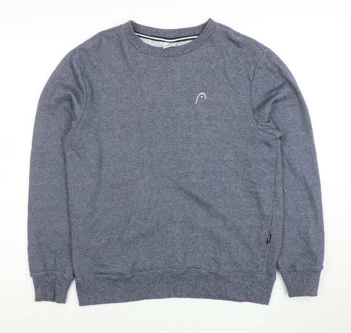Head Men's Blue Crew Neck Pullover Sweatshirt Size L Regular Fit