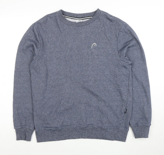 Head Men's Blue Crew Neck Pullover Sweatshirt Size L Regular Fit