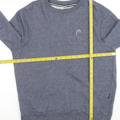 Head Men's Blue Crew Neck Pullover Sweatshirt Size L Regular Fit