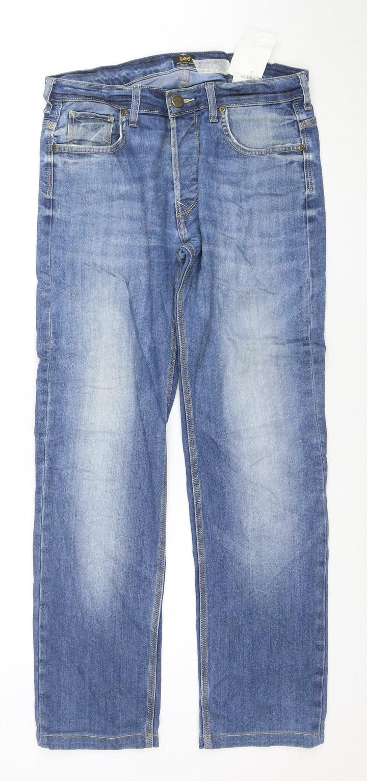 Lee Men's Blue Straight Fit Powell Jeans W31 L34