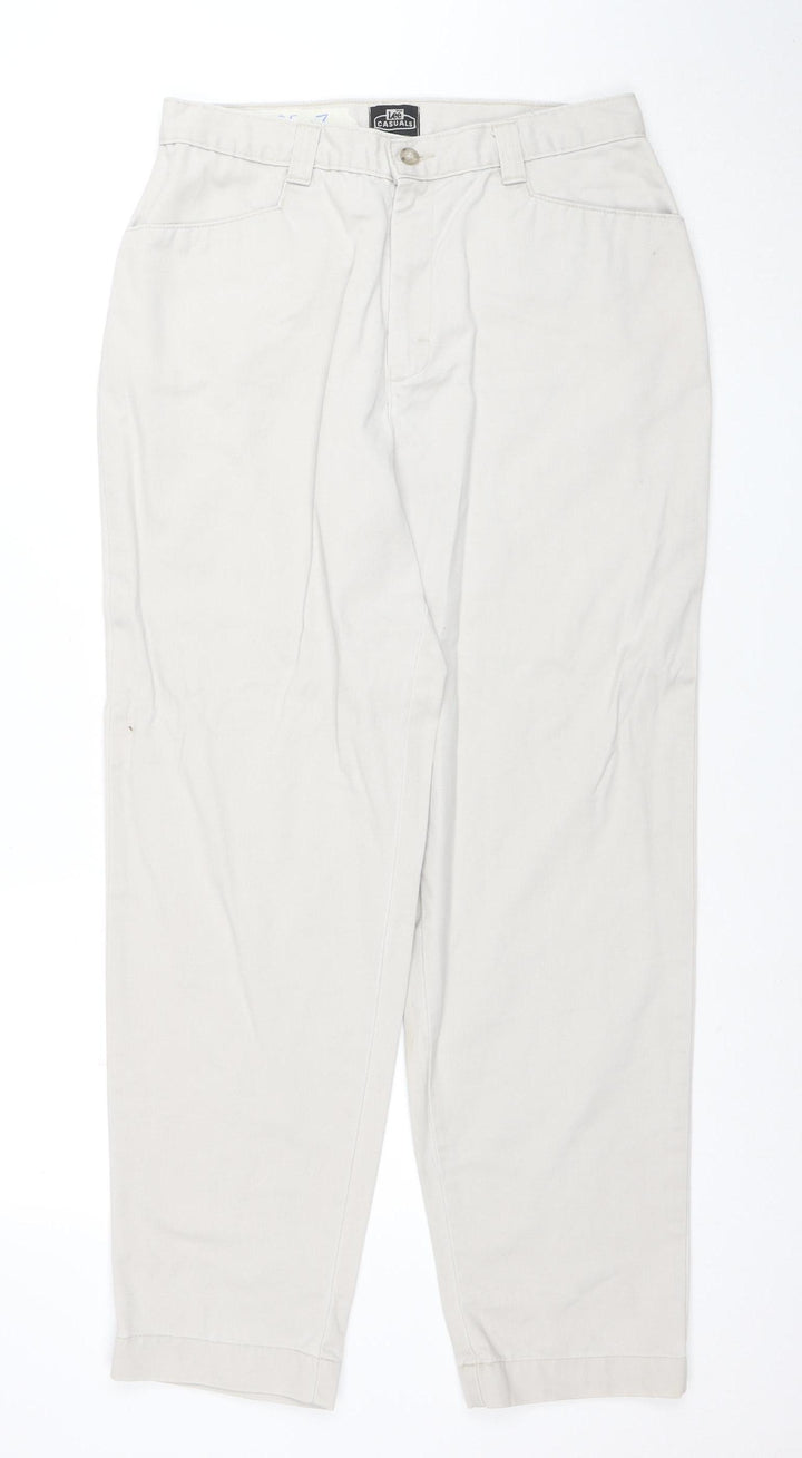 Lee Mens Beige Chino Casual Cotton Trousers Size 12 Slim