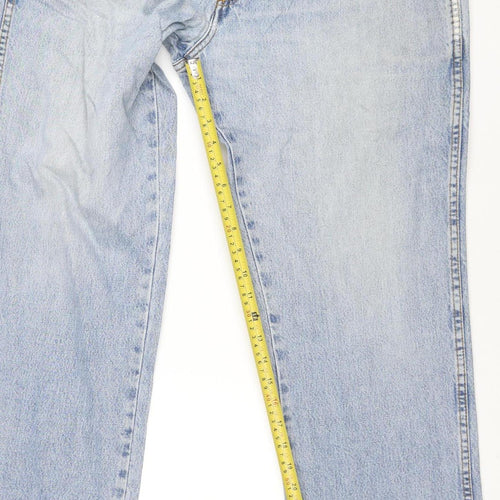 Wrangler Mens Blue 38x31 Straight Leg Vintage Denim Jeans