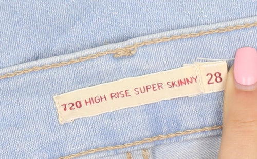 Levi's Womens Blue 720 High Rise Super Skinny Jeans Size 28