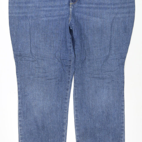 Lee Women’s Blue High Rise Plus Size 22W Straight Leg Jeans