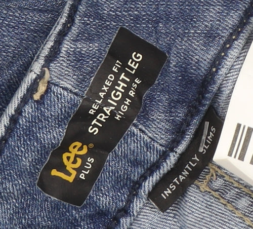 Lee Women’s Blue High Rise Plus Size 22W Straight Leg Jeans
