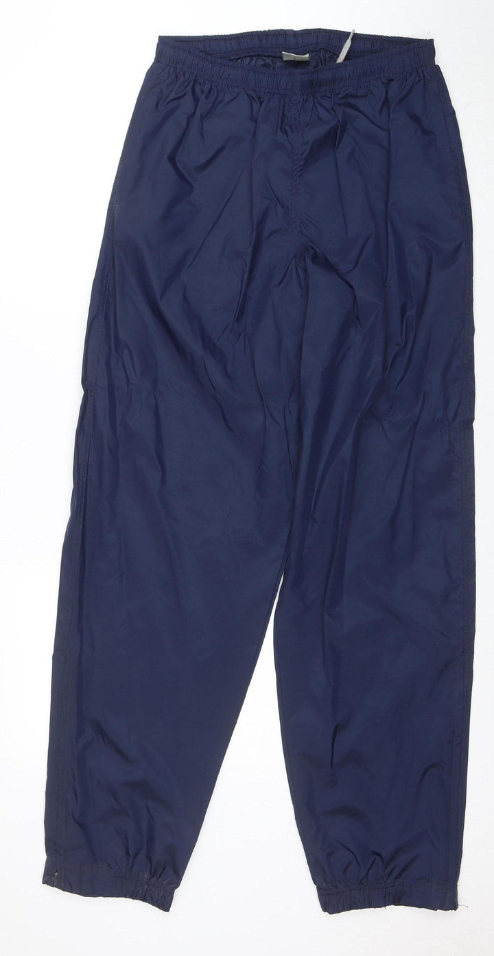 Nike Men's Blue L Track Pants Lightweight Water Resistant Trousers