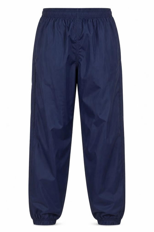 Front view of Nike Men's Blue L Track Pants Lightweight Water Resistant Trousers