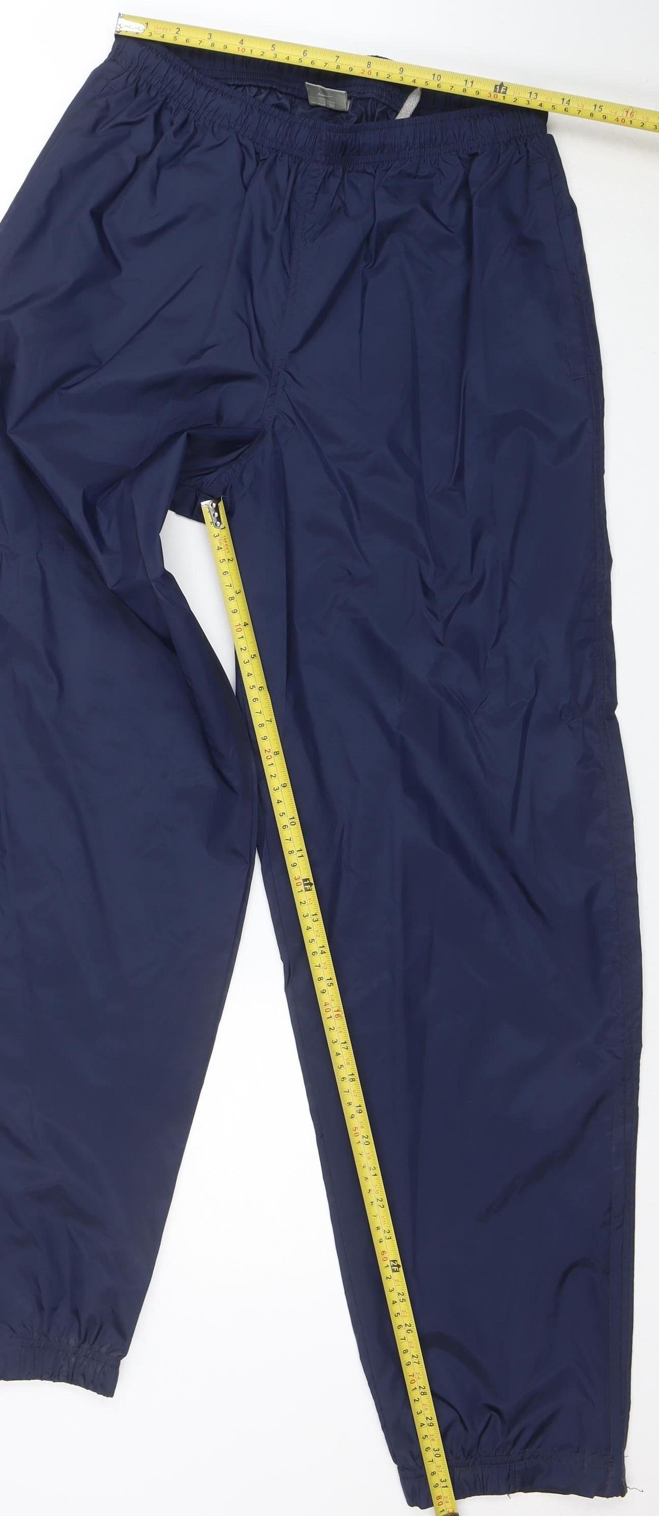 Nike Men's Blue L Track Pants Lightweight Water Resistant Trousers