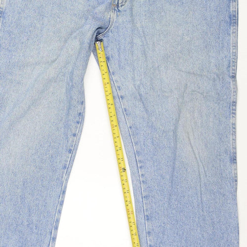 Wrangler Men’s Blue Regular Fit Straight Denim Jeans 38x32