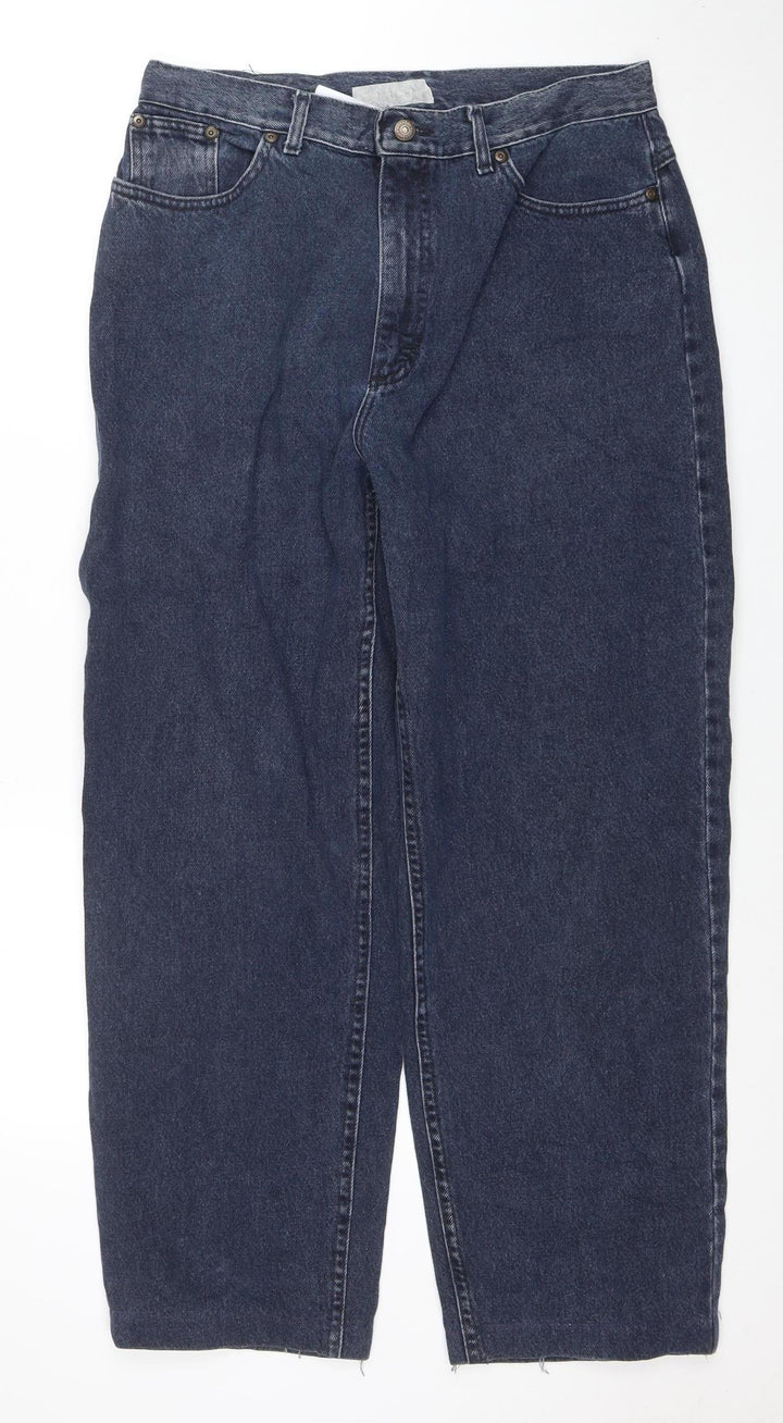 Lee Womens Blue Straight Leg Denim Jeans Size 16 Regular Fit