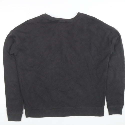Fifth Sun Womens Black Butterfly Pullover Sweatshirt Size S