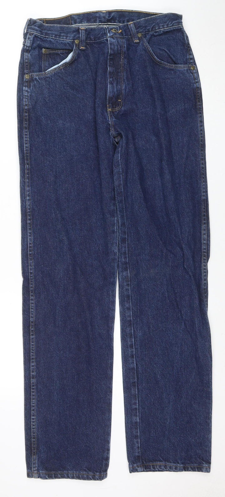 Wrangler Men's Blue Straight Leg Classic Fit Denim Jeans 32x32