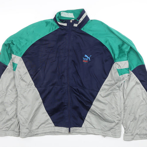 Puma Men's Blue Retro Full Zip Track Sweatshirt Size M