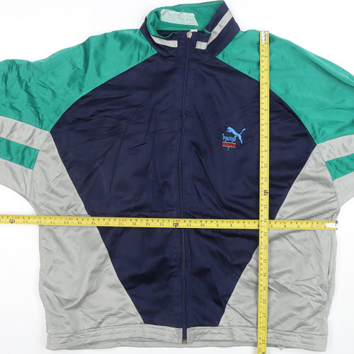 Puma Men's Blue Retro Full Zip Track Sweatshirt Size M